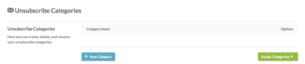 Sharpspring - create unsubscribe categories