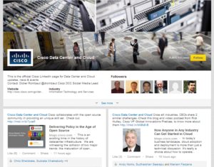 Cisco Linkedin Showcase Page