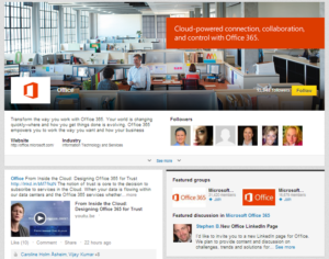 Microsoft Linkedin Showcase Page